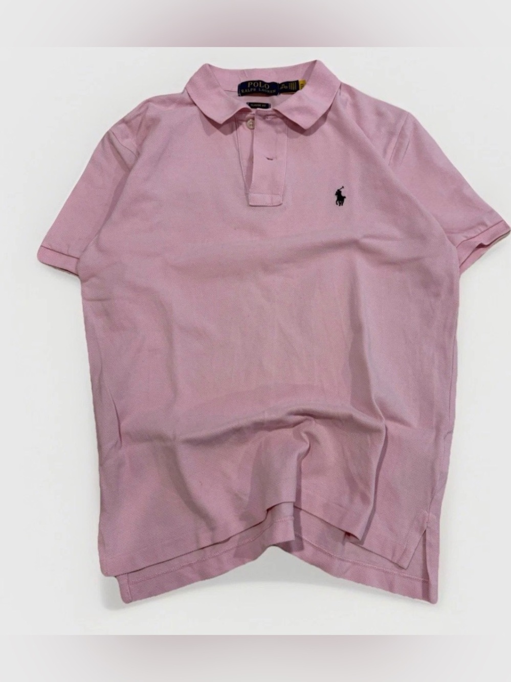 Kids Ralph Lauren Polo Classic Fit Pink Short-Sleeve Polo Shirt Size Medium